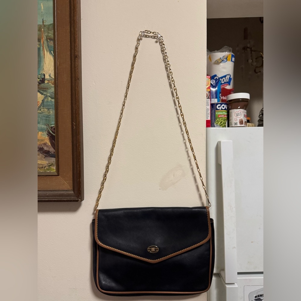 Vintage Celine Envelope clutch with logo chain. - Picture 16 of 16